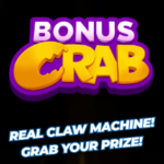 Der Slogan und das Logo des Online Casino Spiels Bonus Crab