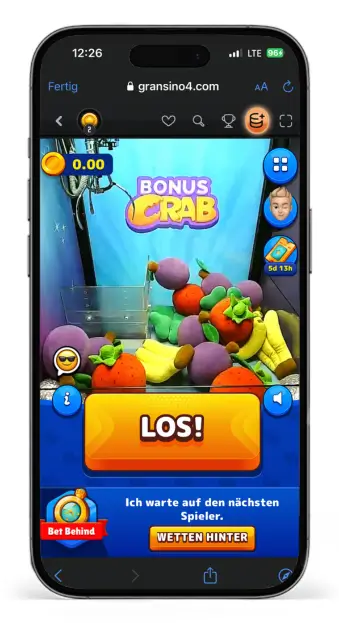 Bonus Crab Maschine im Gransino Online Casino
