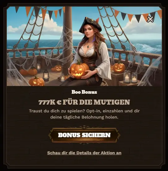 Halloween Boo Bonus im FatPirate Casino