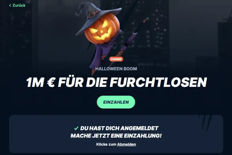Casino Halloween Bonus von PlayZilla mit einer Million Preisgeld
