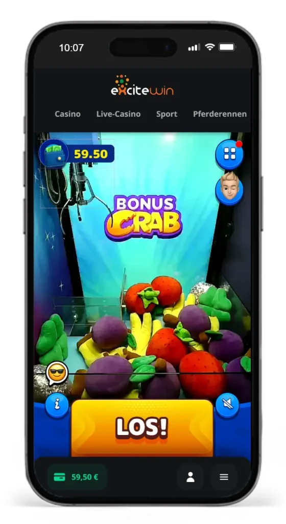 Bonus Crab Automat im ExciteWin Online Casino